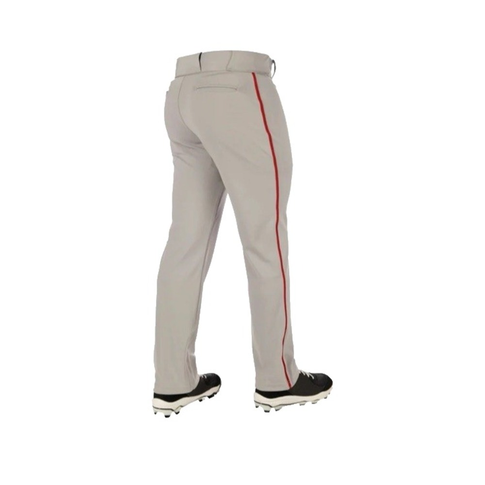 Champro Youth M Triple Crown 2.0 Open Bottom with Braid Baseball Pants Grey - Picture 3 of 4